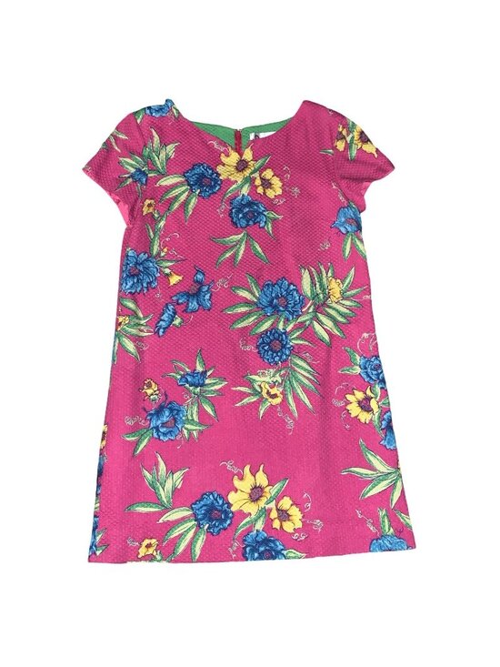 Lilly Pulitzer Dresses & Skirts - Lilly Pulitzer Vintage White Label Dress Pink With Blue Floral Print Women’s 8